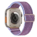 Bracelet nylon élastique 38 à 49 mm pour Apple Watch – Couleur du bracelet Wave Lilac 10