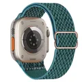 Bracelet nylon élastique 38 à 49 mm pour Apple Watch – Couleur du bracelet Wave Pine green 4