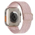 Bracelet nylon élastique 38 à 49 mm pour Apple Watch – Couleur du bracelet Wave Rose pink 3