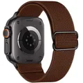 Bracelet nylon élastique 40 à 49 mm pour Apple Watch – Couleur du bracelet Brown