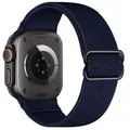 Bracelet nylon élastique 40 à 49 mm pour Apple Watch – Couleur du bracelet Dark blue