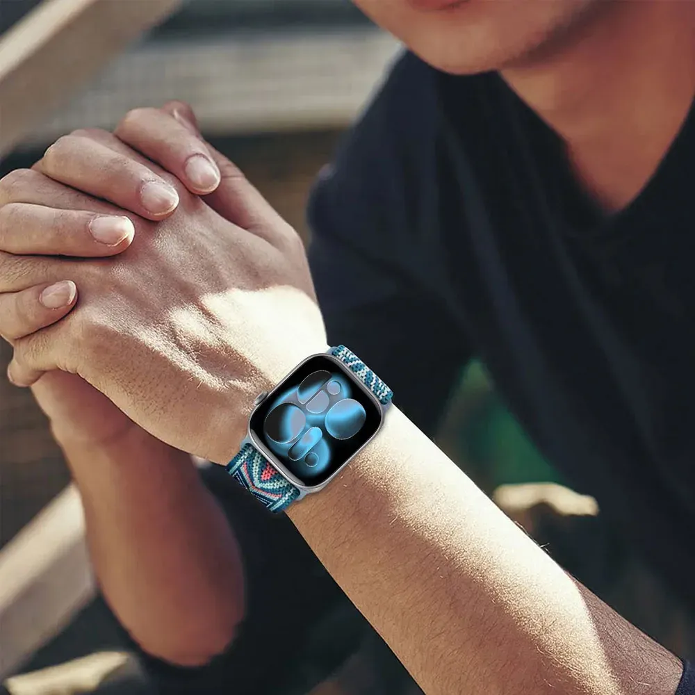Bracelet nylon élastique 40 à 49 mm pour Apple Watch
