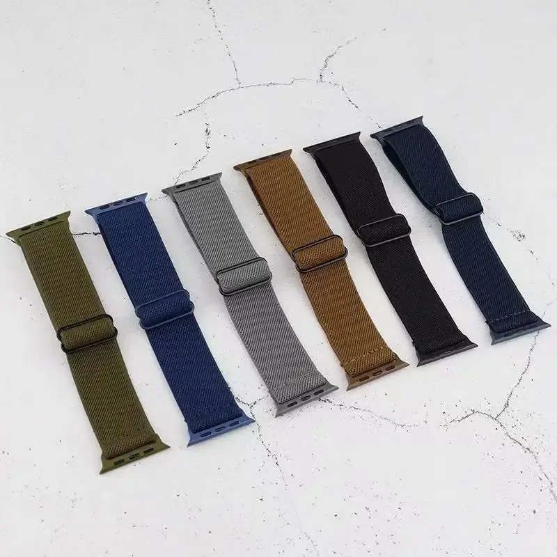 Bracelet nylon élastique 40 à 49 mm pour Apple Watch
