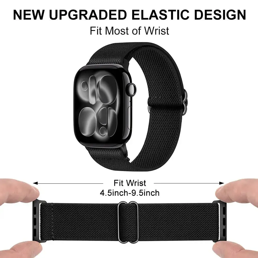 Bracelet nylon élastique 40 à 49 mm pour Apple Watch