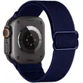 Bracelet nylon élastique 40 à 49 mm pour Apple Watch – Couleur du bracelet Official blue
