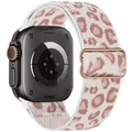 Bracelet nylon élastique 40 à 49 mm pour Apple Watch – Couleur du bracelet Pink leopard