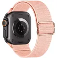 Bracelet nylon élastique 40 à 49 mm pour Apple Watch – Couleur du bracelet Pink sand