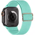 Bracelet nylon élastique 40 à 49 mm pour Apple Watch – Couleur du bracelet Water duck green