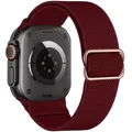 Bracelet nylon élastique 40 à 49 mm pour Apple Watch – Couleur du bracelet Wine red