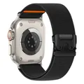 Bracelet nylon élastique pour Apple Watch Ultra 2 – Couleur du bracelet noir