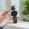 Bracelet nylon imprimé 18 à 22 mm pour montre connectée – Couleur du bracelet brown leopard-2