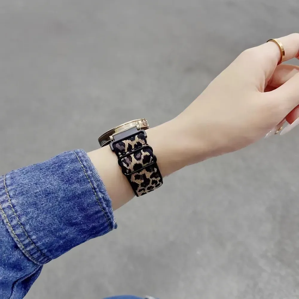 Bracelet nylon imprimé 18 à 22 mm pour montre connectée