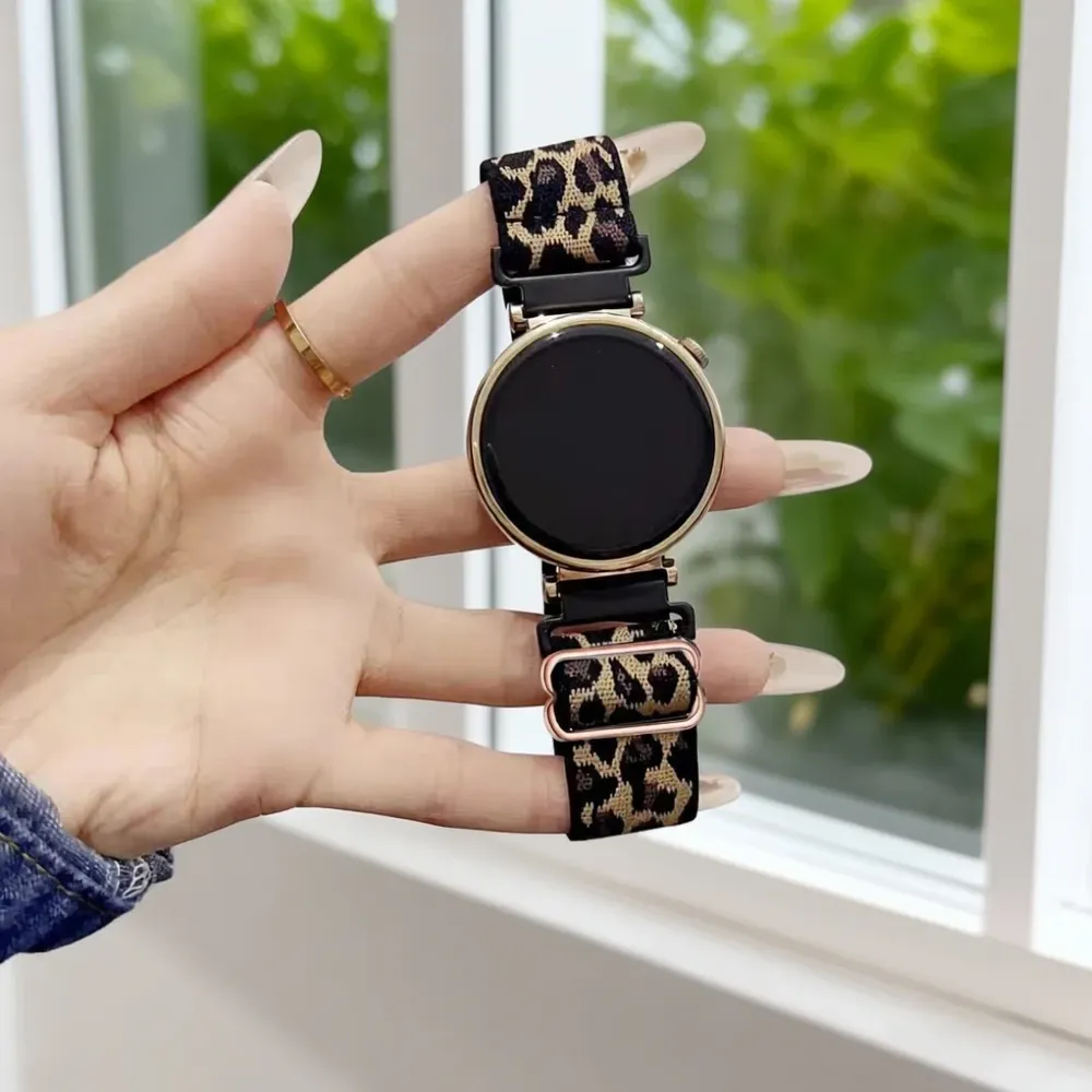 Bracelet nylon imprimé 18 à 22 mm pour montre connectée