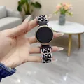 Bracelet nylon imprimé 18 à 22 mm pour montre connectée – Couleur du bracelet white leopard-2