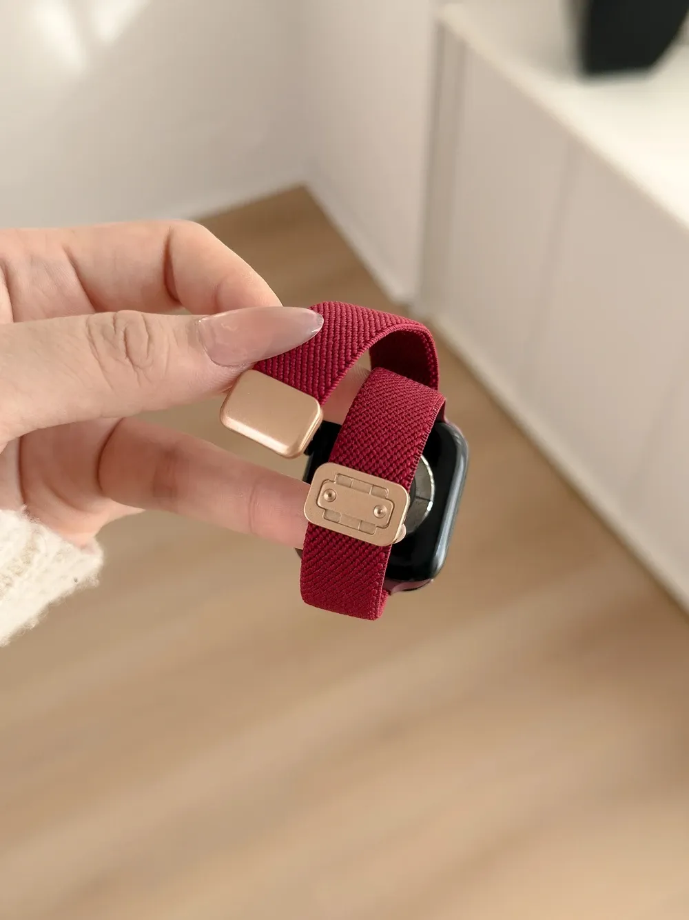 Bracelet nylon magnétique élastique 38 à 49 mm