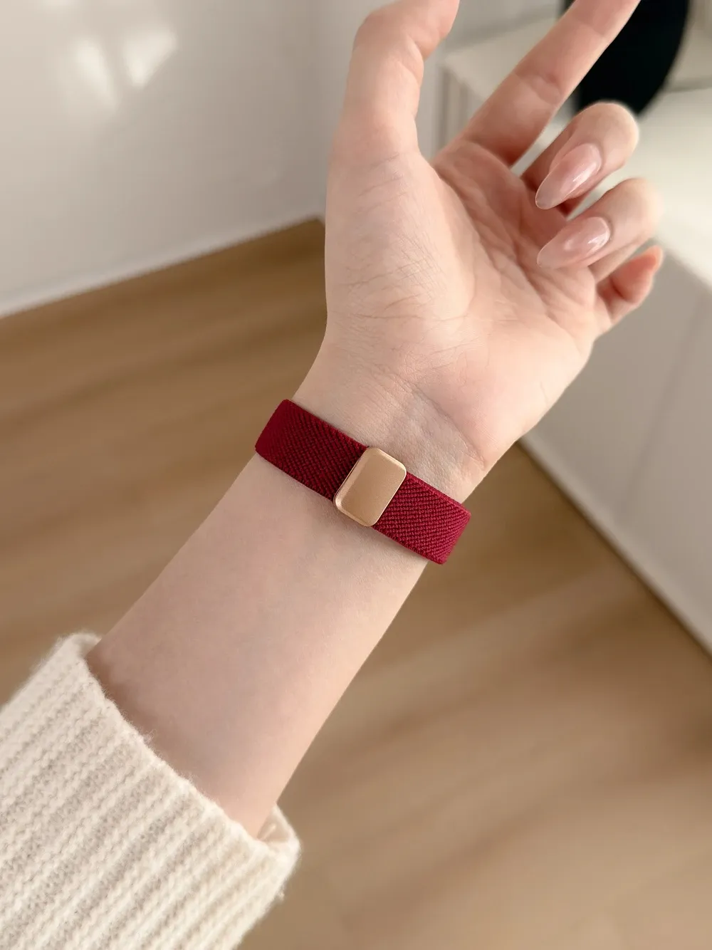 Bracelet nylon magnétique élastique 38 à 49 mm