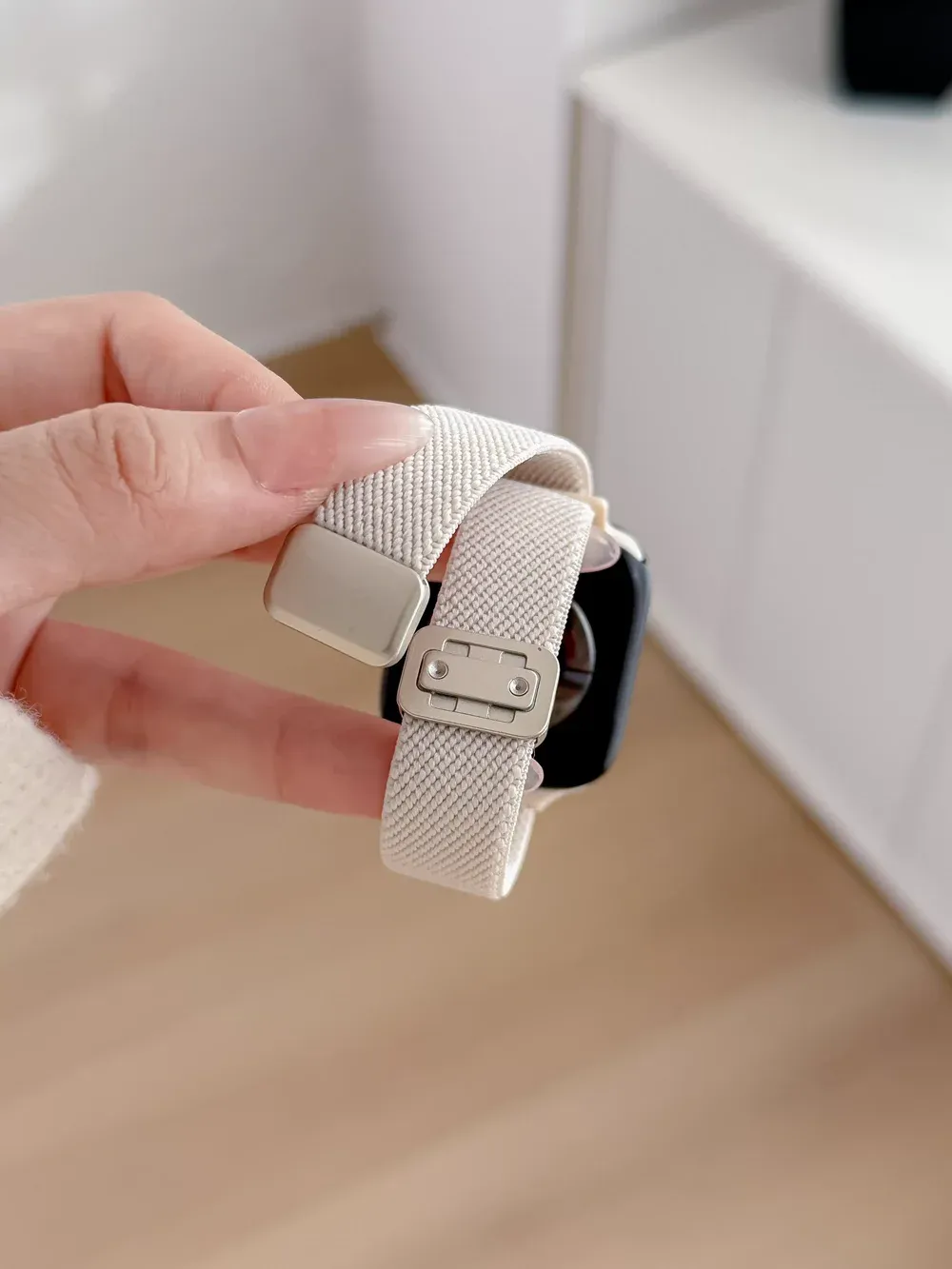 Bracelet nylon magnétique élastique 38 à 49 mm