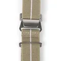 Bracelet nylon parachute 18 à 22 mm pour montre connectée – Couleur du bracelet Khaki-White Line