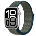 Bracelet nylon pour Apple Watch 40 à 49 mm – Couleur du bracelet 61 Crimson Green