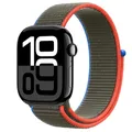 Bracelet nylon pour Apple Watch 40 à 49 mm – Couleur du bracelet 75 Olive