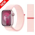 Bracelet nylon pour Apple Watch 40 à 49 mm – Couleur du bracelet Light pink