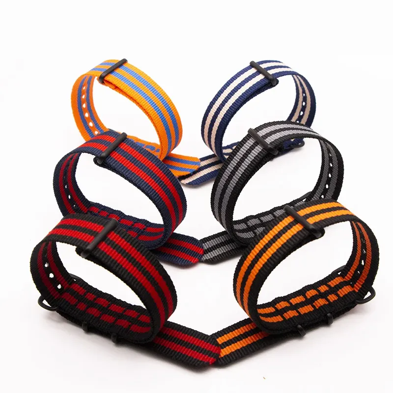 Bracelet nylon pour montre 18 à 24 mm
