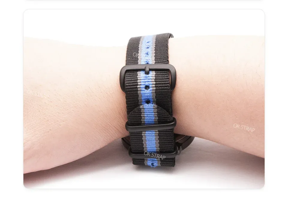 Bracelet nylon pour montre 18 à 24 mm