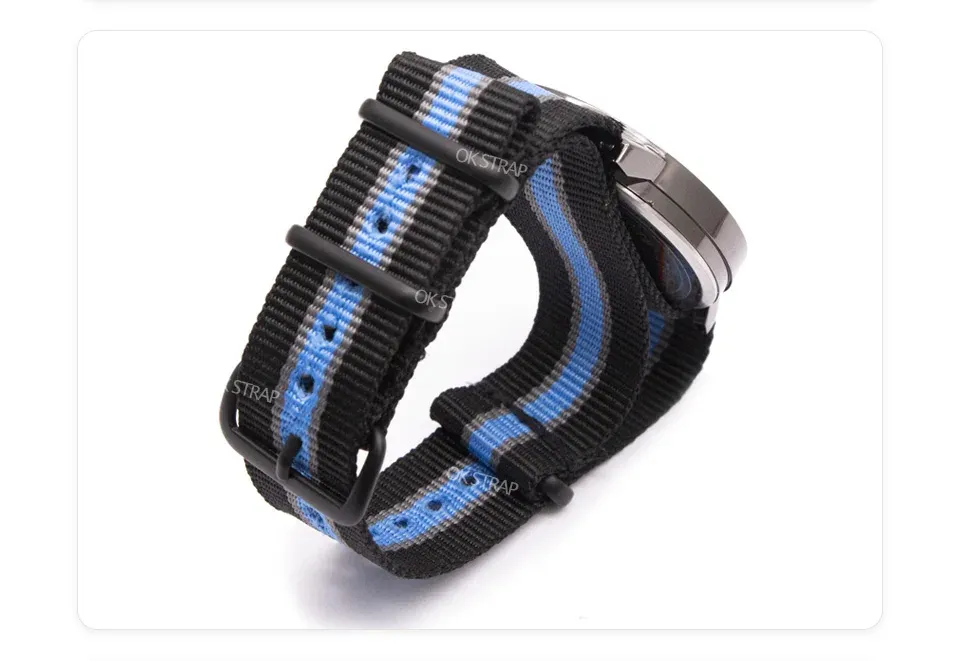 Bracelet nylon pour montre 18 à 24 mm
