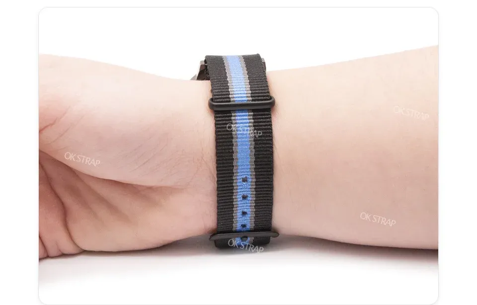 Bracelet nylon pour montre 18 à 24 mm