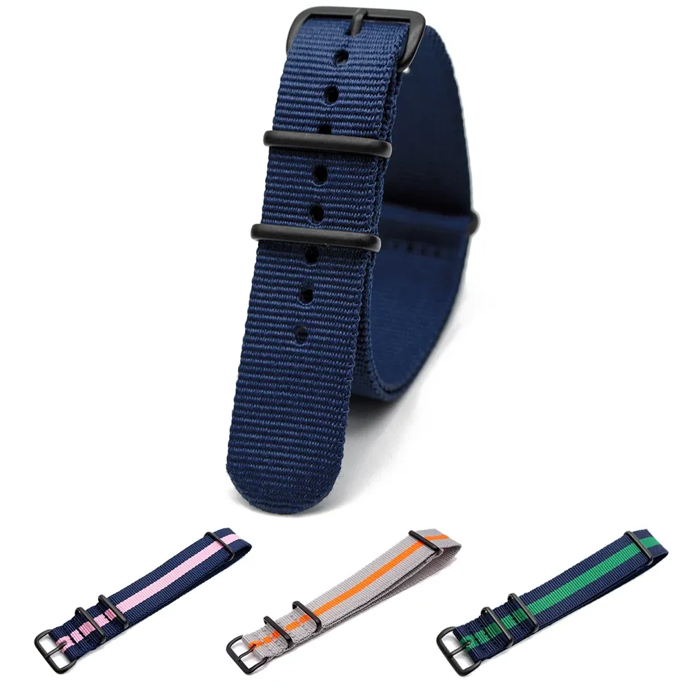 Bracelet nylon pour montre 18 à 24 mm