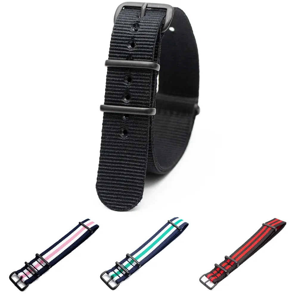 Bracelet nylon pour montre 18 à 24 mm