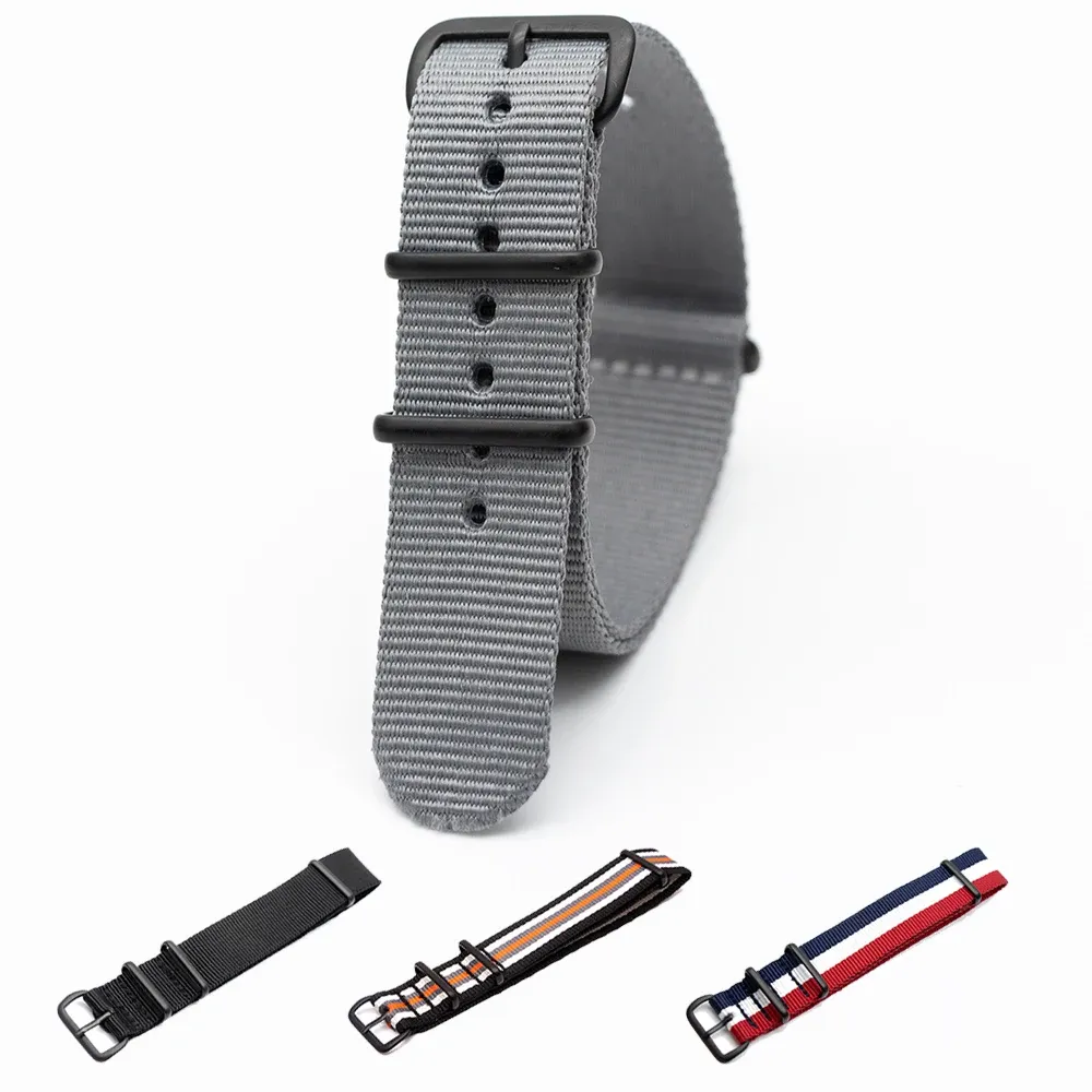 Bracelet nylon pour montre 18 à 24 mm