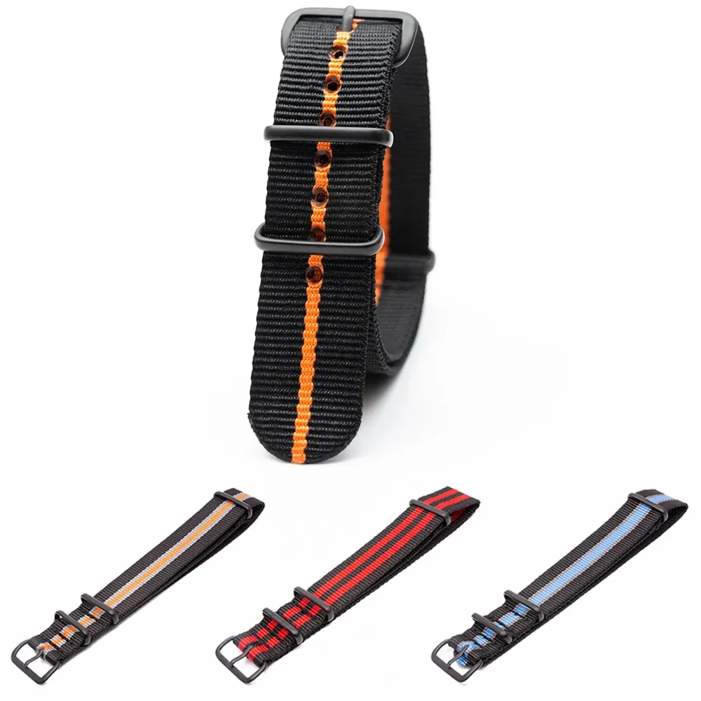 Bracelet nylon pour montre 18 à 24 mm