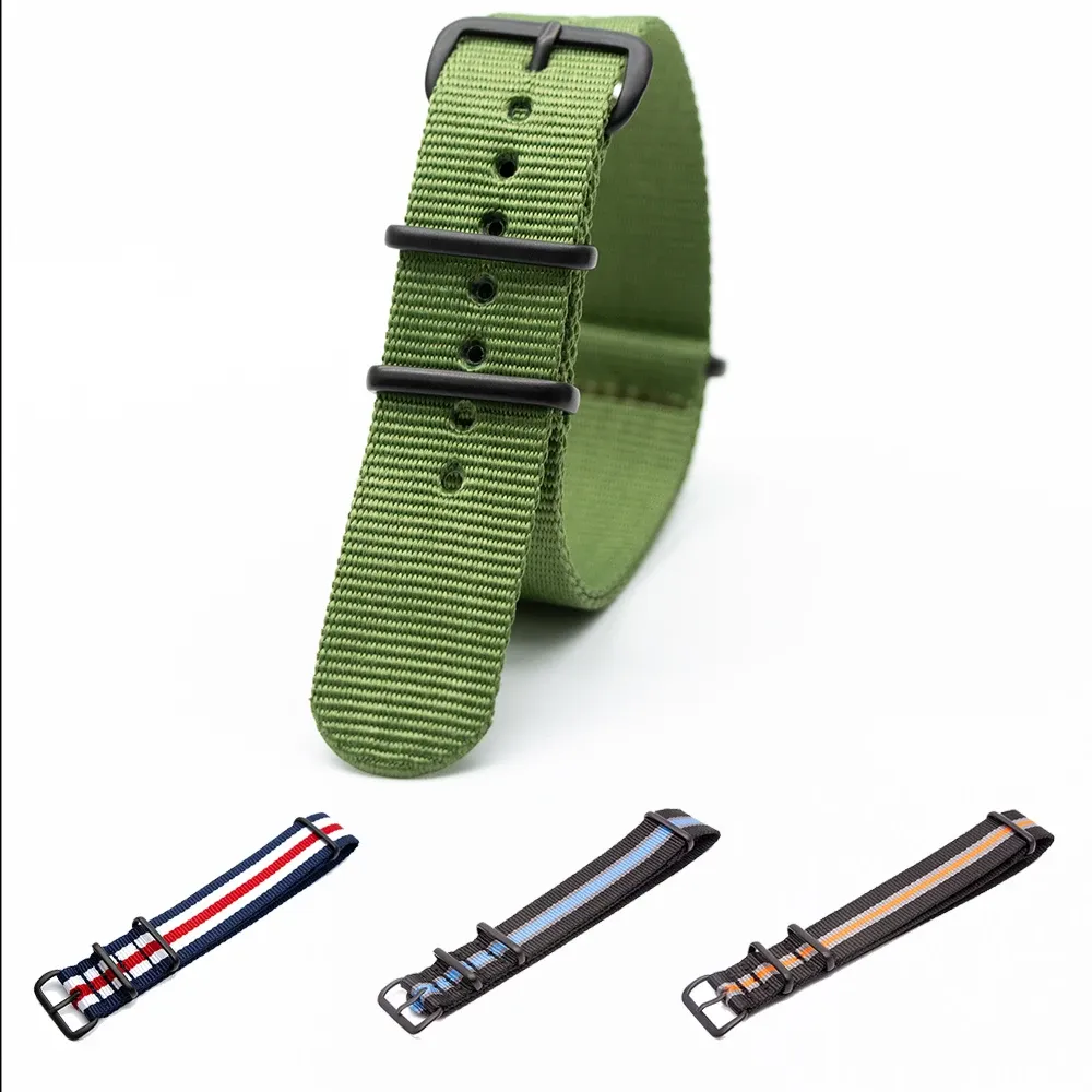 Bracelet nylon pour montre 18 à 24 mm