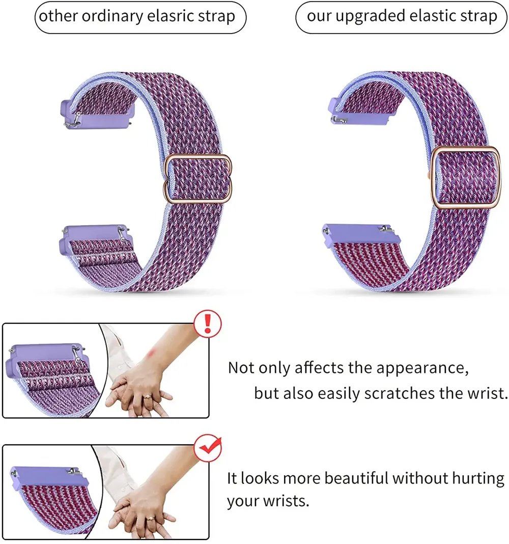Bracelet nylon pour montre 20 à 22 mm