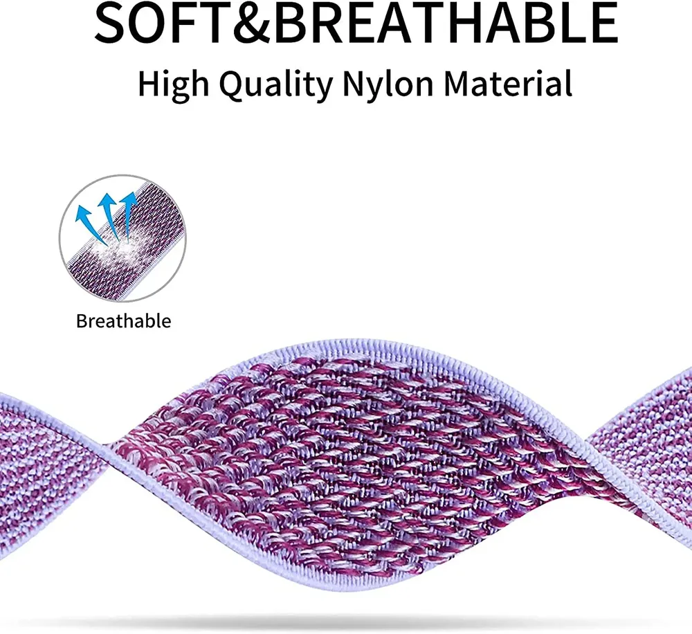Bracelet nylon pour montre 20 à 22 mm