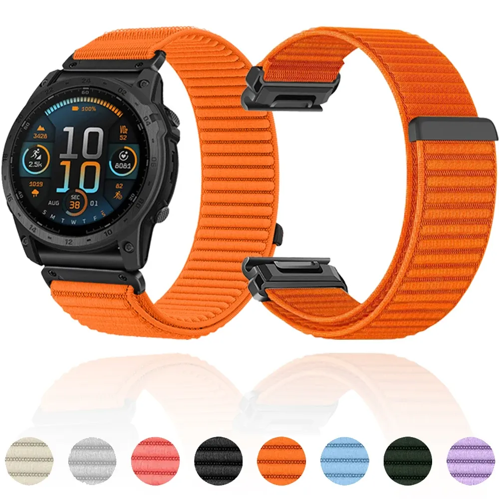 Bracelet nylon pour montre connectée 20 à 26 mm