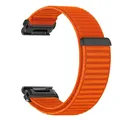 Bracelet nylon pour montre connectée 20 à 26 mm – Couleur du bracelet Orange