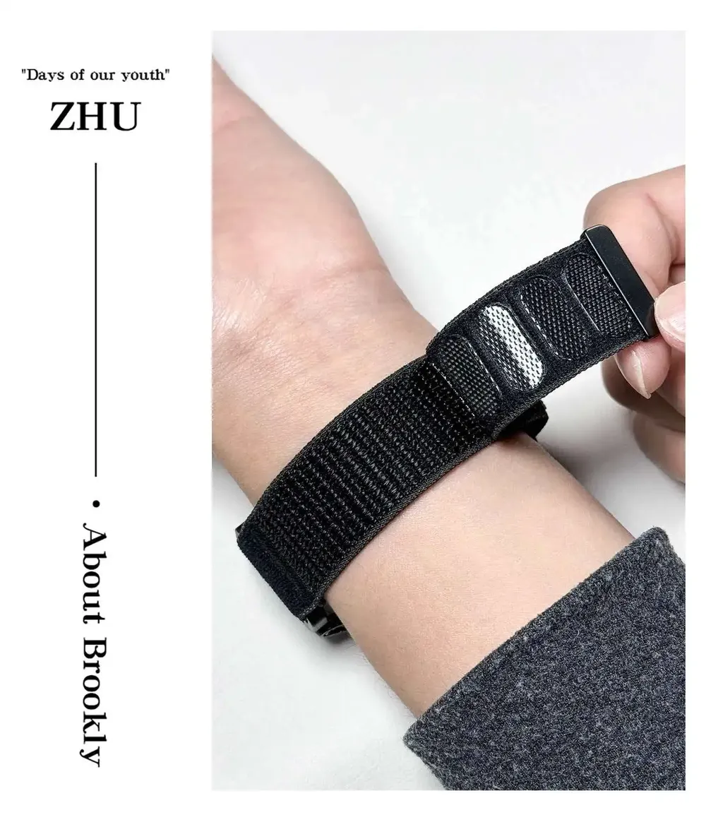 Bracelet nylon pour montre connectée 22 à 26 mm