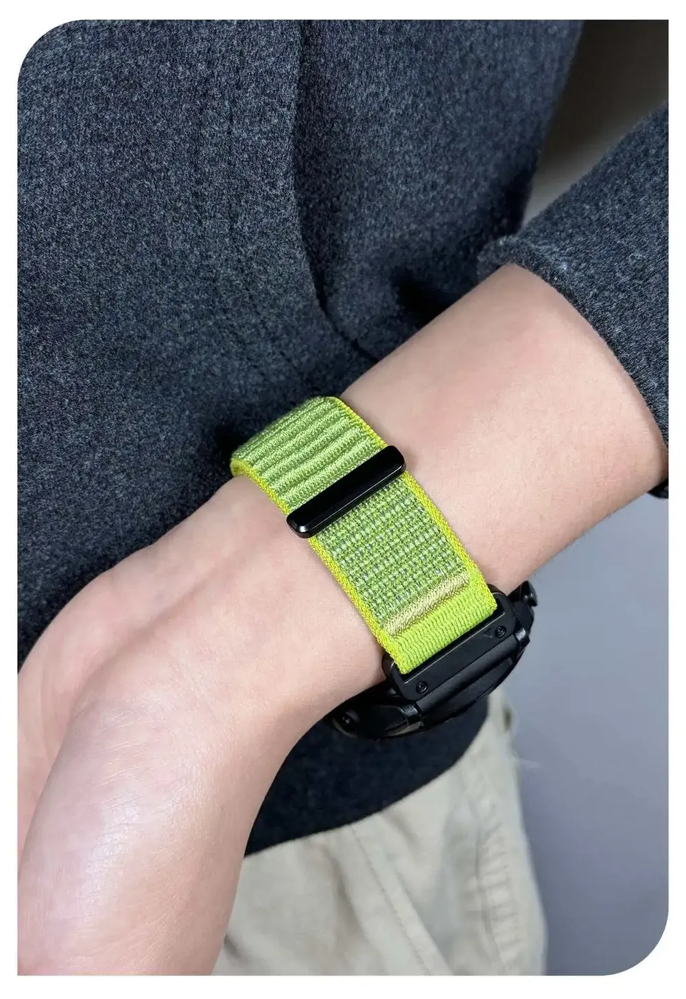 Bracelet nylon pour montre connectée 22 à 26 mm