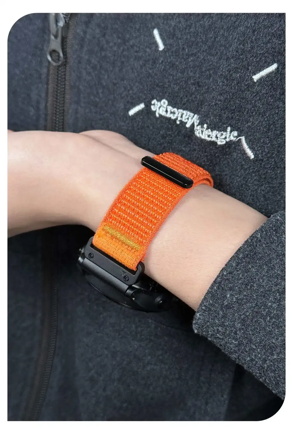 Bracelet nylon pour montre connectée 22 à 26 mm