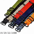 Bracelet nylon rayé 18 à 24 mm étanche – 1