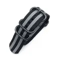 Bracelet nylon rayé 18 à 24 mm étanche – Couleur du bracelet B25