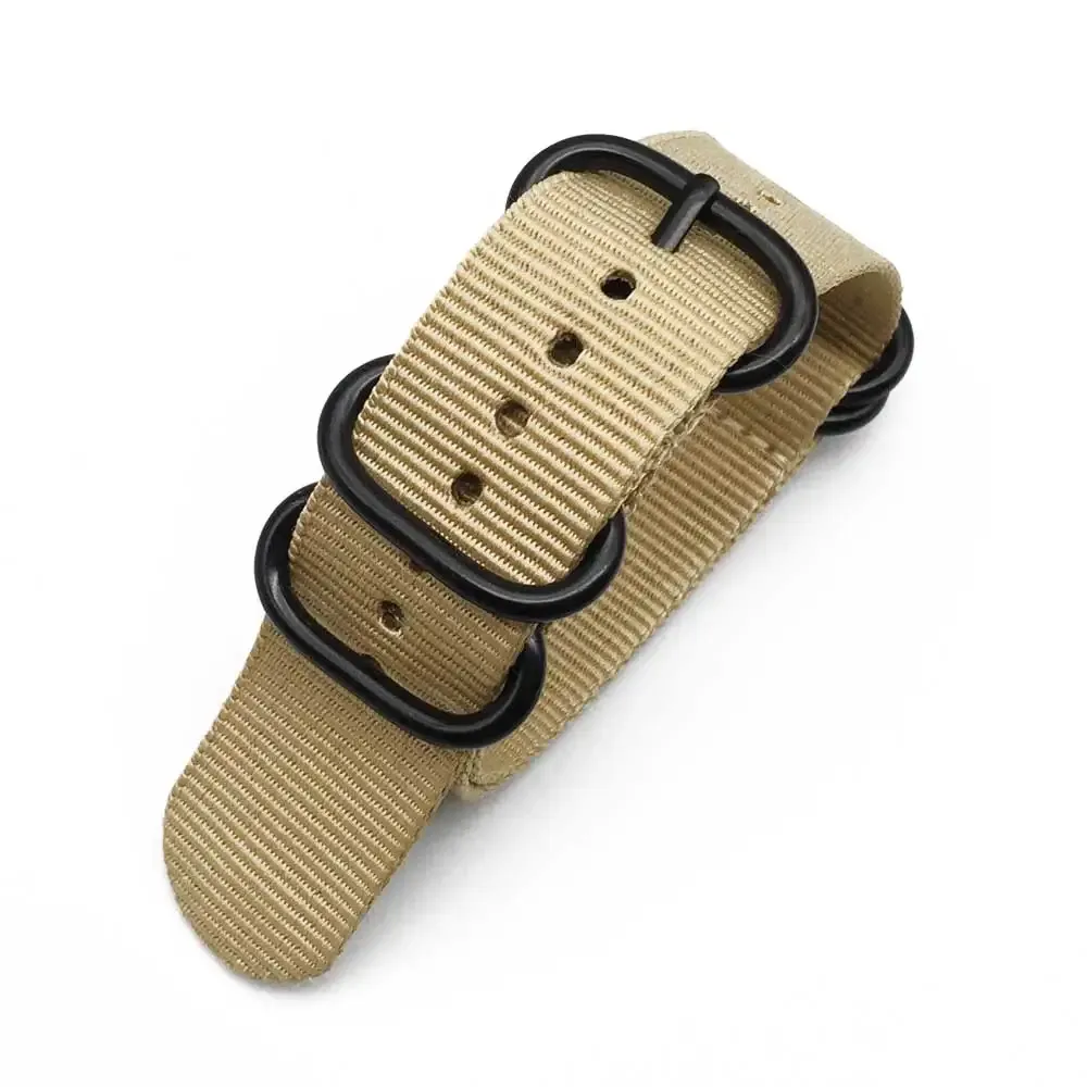 Bracelet nylon rayé 18 à 24 mm étanche
