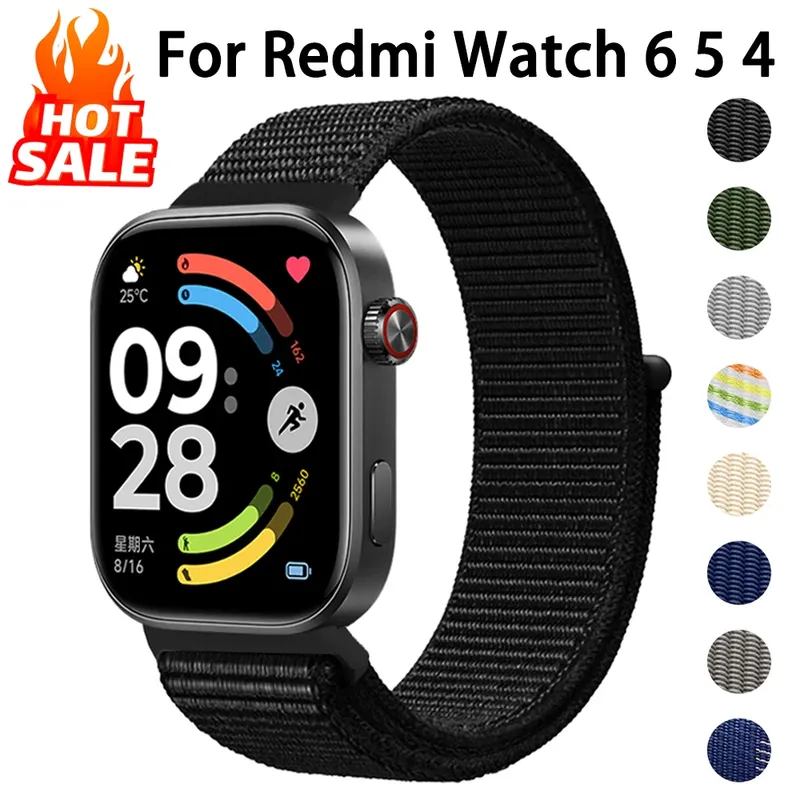 Bracelet nylon respirant pour Redmi Watch 4 à 6