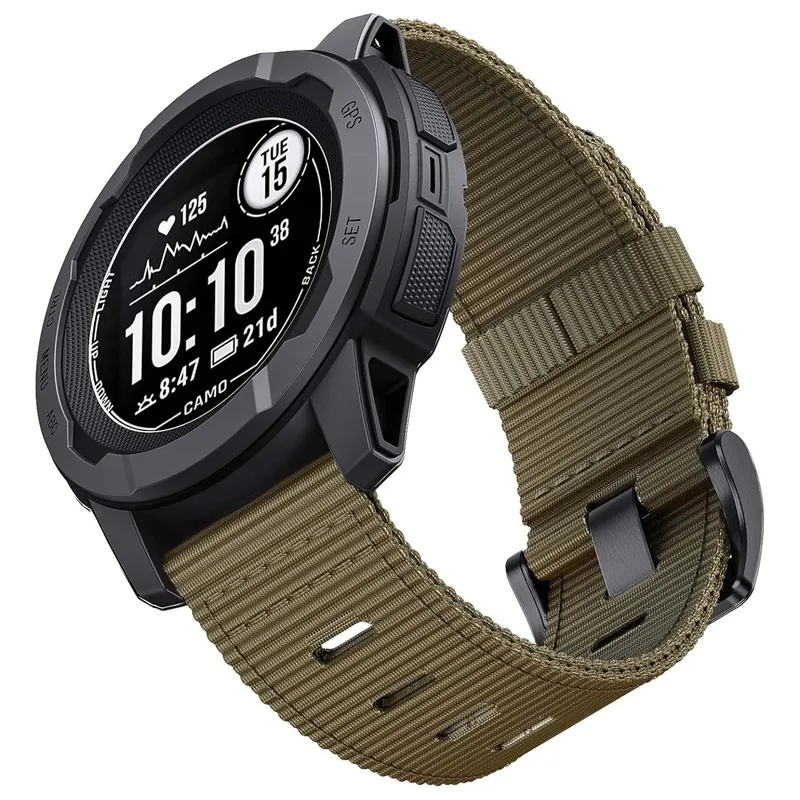 Bracelet nylon robuste pour montre 22 à 26 mm