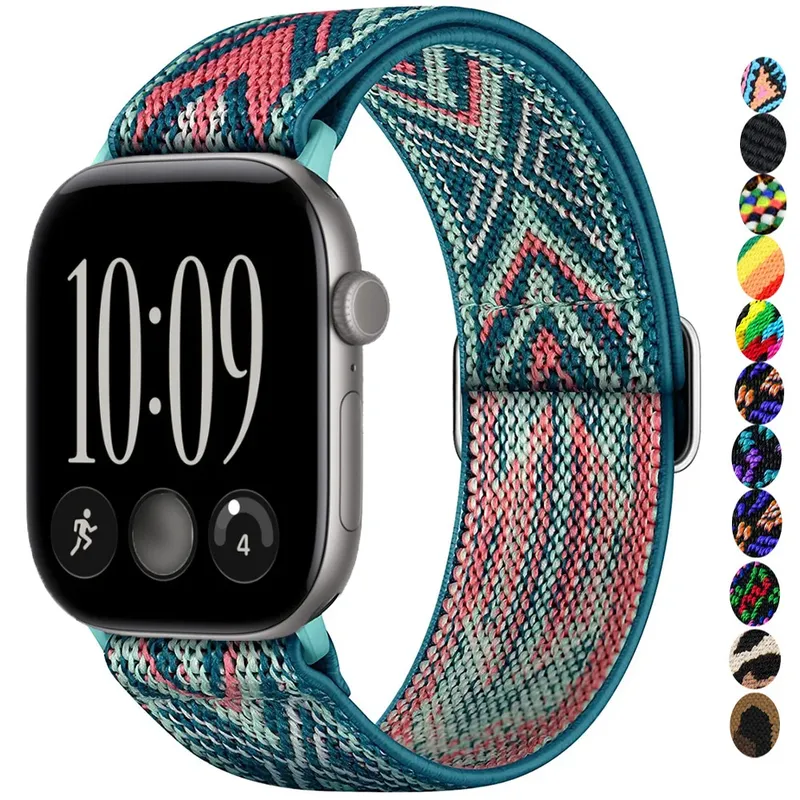 Bracelet nylon Scrunchie 38 à 49 mm pour Apple Watch