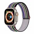 Bracelet nylon Scrunchie 38 à 49 mm pour Apple Watch – Couleur du bracelet Bande de Bohême