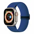 Bracelet nylon Scrunchie 38 à 49 mm pour Apple Watch – Couleur du bracelet bleu royal