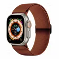 Bracelet nylon Scrunchie 38 à 49 mm pour Apple Watch – Couleur du bracelet café
